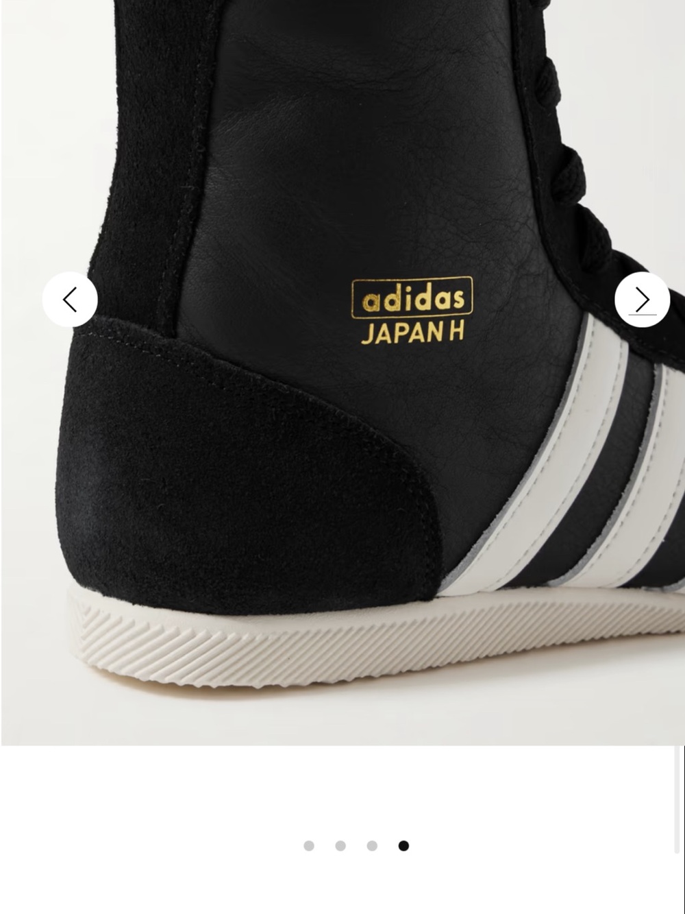 adidas Black High-Top Sneakers with White Stripes stylish - Picture 3 of 5
